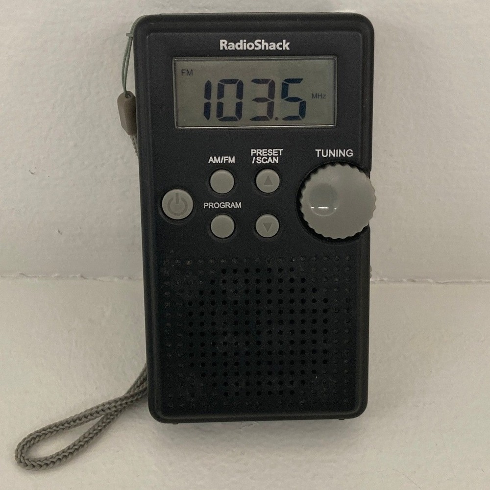 VTG Radio Shack Digital Pocket Radio Portable AMFM 1200587 Tested Works w/Manual - Picture 3 of 16